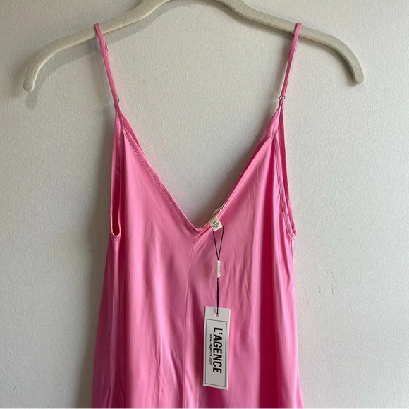 L'AGENCE Lorraine Trapeze Dress Rose Bloom NWT Small - Picture 5 of 15